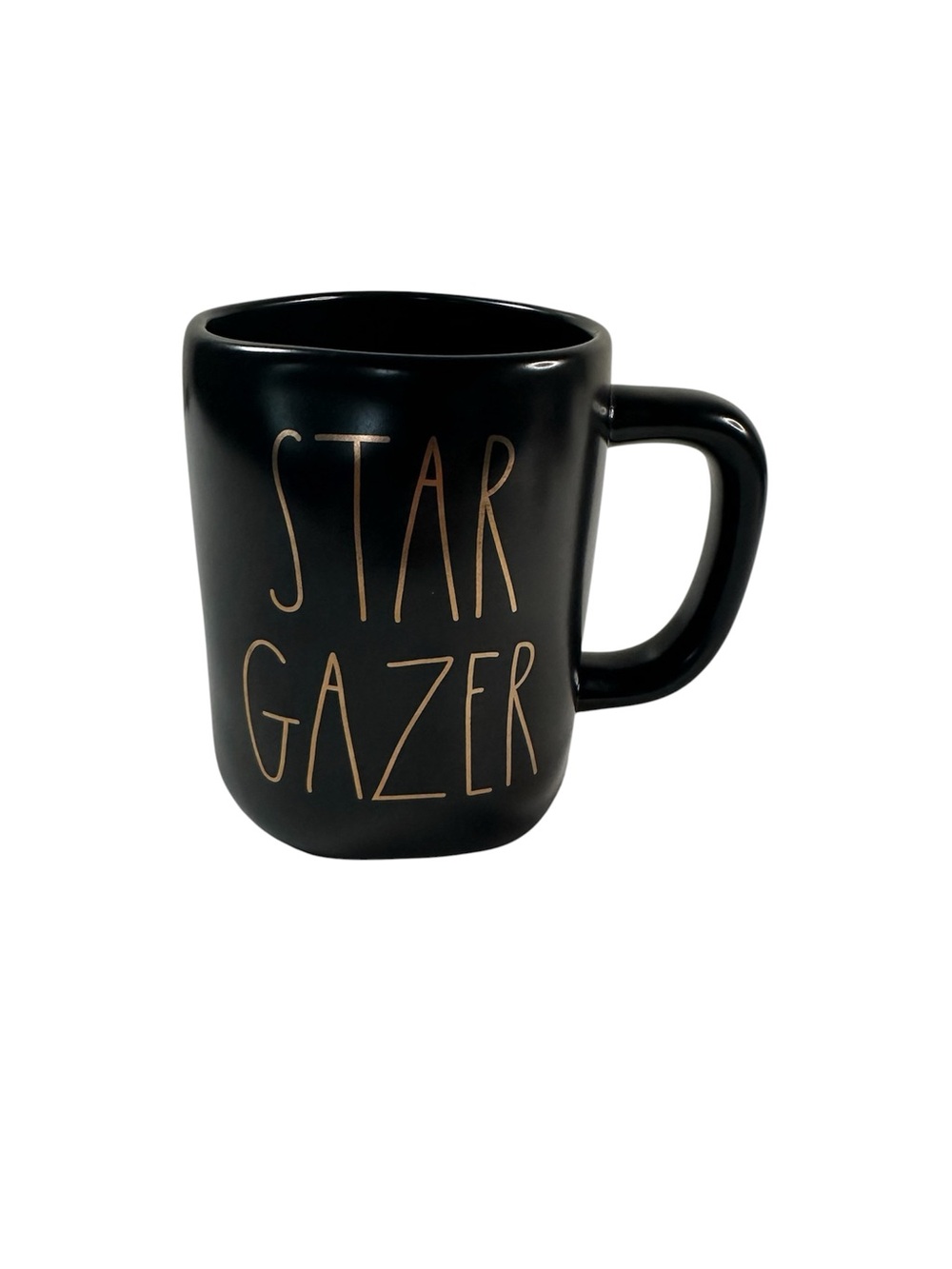RAE DUNN Star Gazer Black Ceramic Mug